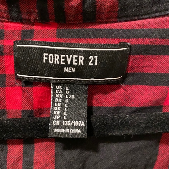 F21 Red Flannel - Size L - Picture 2 of 2